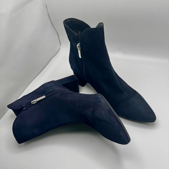 AQUATALIA WOMEN KAYLANI BLUE SUEDE OFFICE DRESS CUTOUT ANKLE BOOT  10.5 - Picture 12 of 12